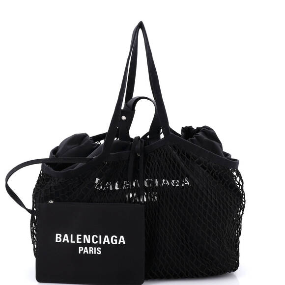 Balenciaga Medium 24/7 Drawstring Tote Mesh and Canvas - Picture 2 of 6